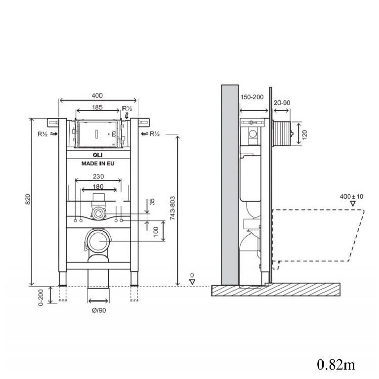 Zero Wall Hung Toilet & JTP Frame Bundle Sanctuary Bathrooms
